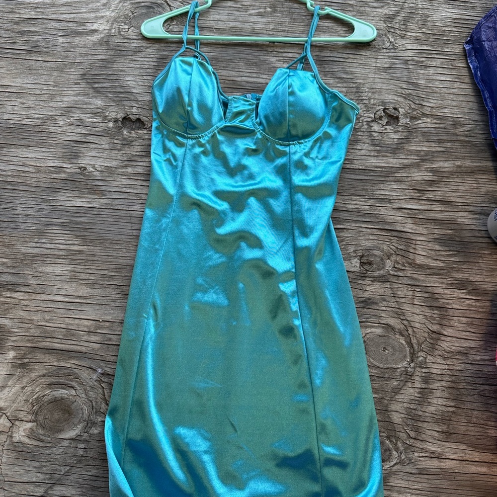 Aqua dress oh polly